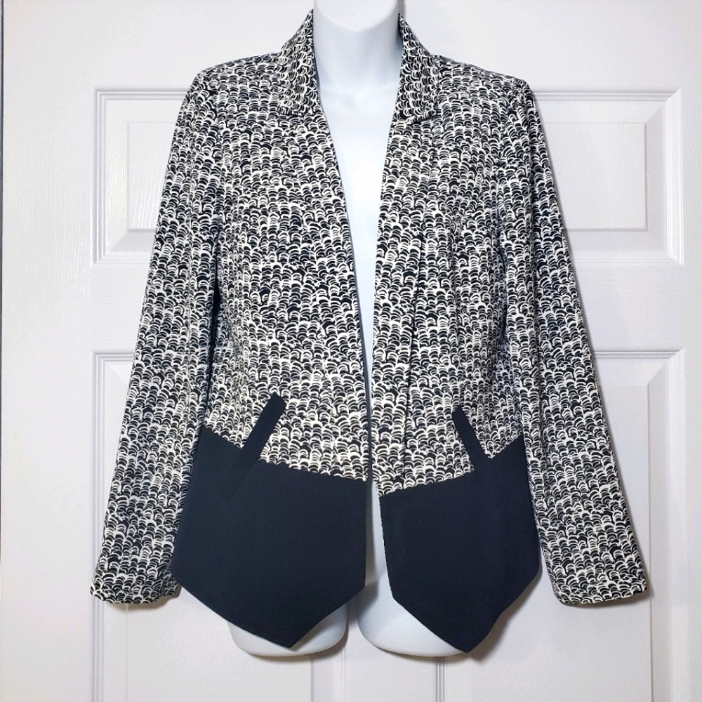 Halogen abstract color block blazer
